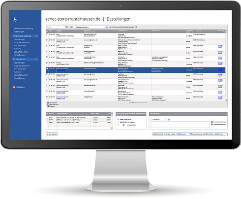 Schnittstelle OnlineShop-Lösung Warenwirtschaft und Finanzbuchhaltung